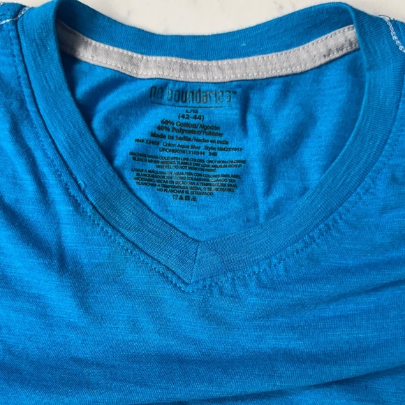 No Boundaries Bright Blue Men's Short Sleeve Tee - Picture 2 of 9
